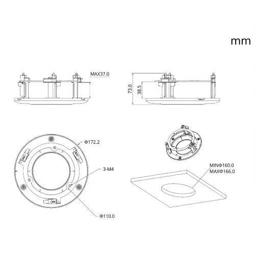 Adattatore per montaggio a incasso